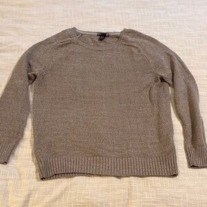 H&M Women's Crewneck Sweater - Taupe Heather with Gold
